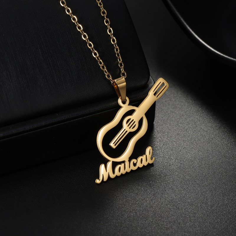 Musical Instrument And Name - Новое персонализированное ожерелье с подвеской в