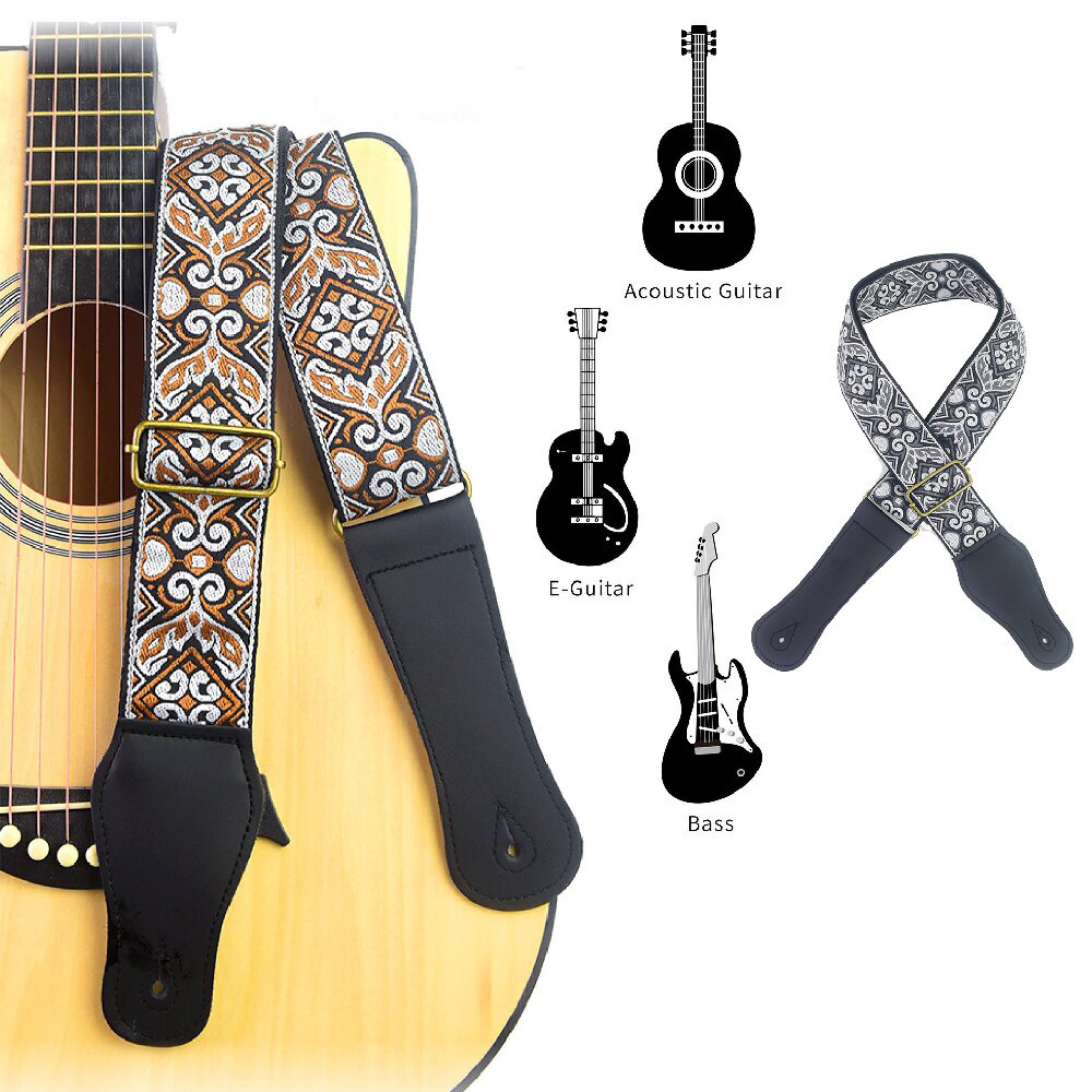 Musical Instrument Art - Ремешок для гитары с вышивкой и