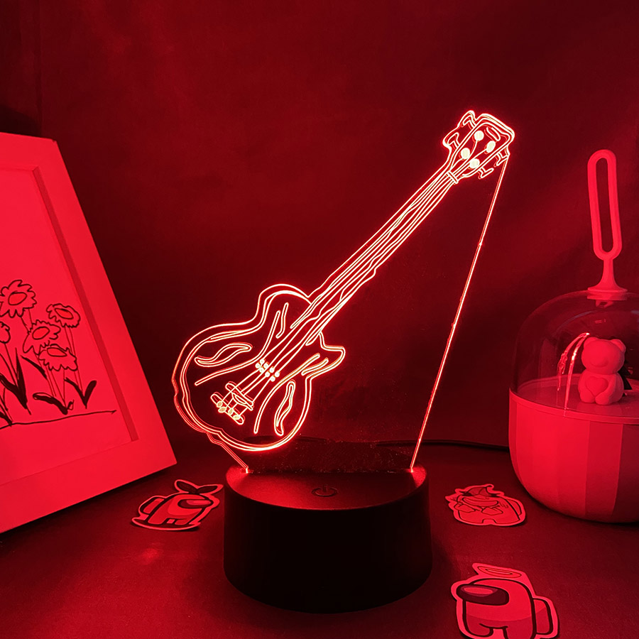 Гитара 3D Иллюзия Светодиодные – обзор и цена Musical Instrument No Touch